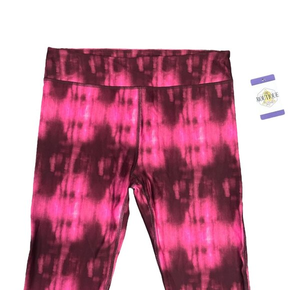 NWT Under Armour Womens L HeatGear Leggings Compression Capri Pink Tie Dye - Picture 7 of 16